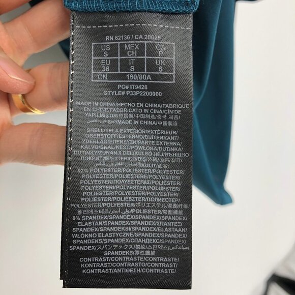 Guess by Marciano NWT Teal VNeck Drop Shoulder Mid Sleeve Oversized Tunic S - Picture 12 of 14